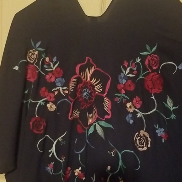 Navy cardigan with floral print - Picture 5 of 5